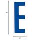 Royal Blue Letter (E) Corrugated Plastic Yard Sign, 30in